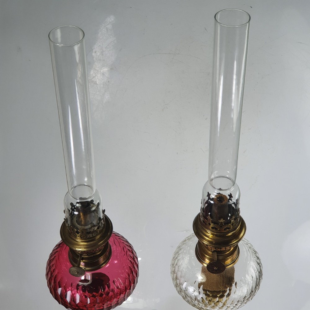 Stunning Pair Late Victorian Oil Lamps c1890 View IX