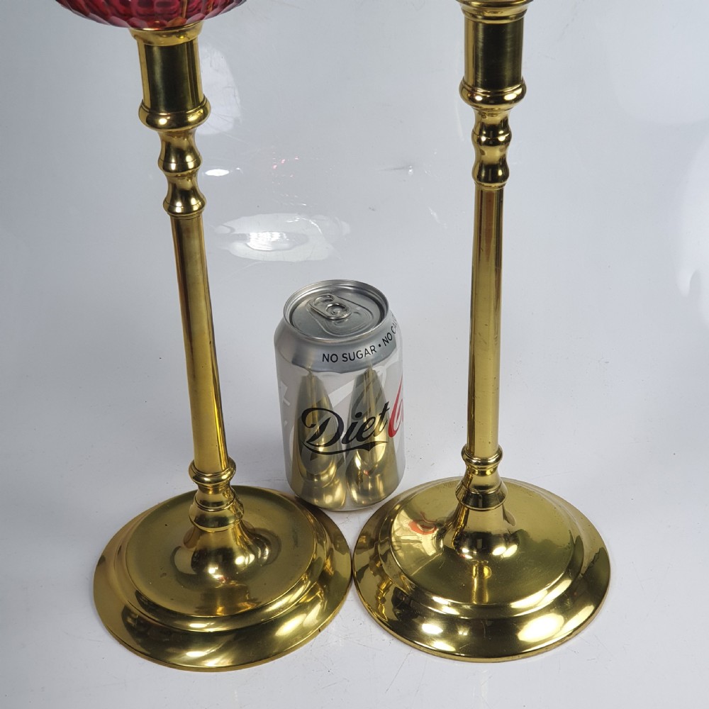 Stunning Pair Late Victorian Oil Lamps c1890 View XI