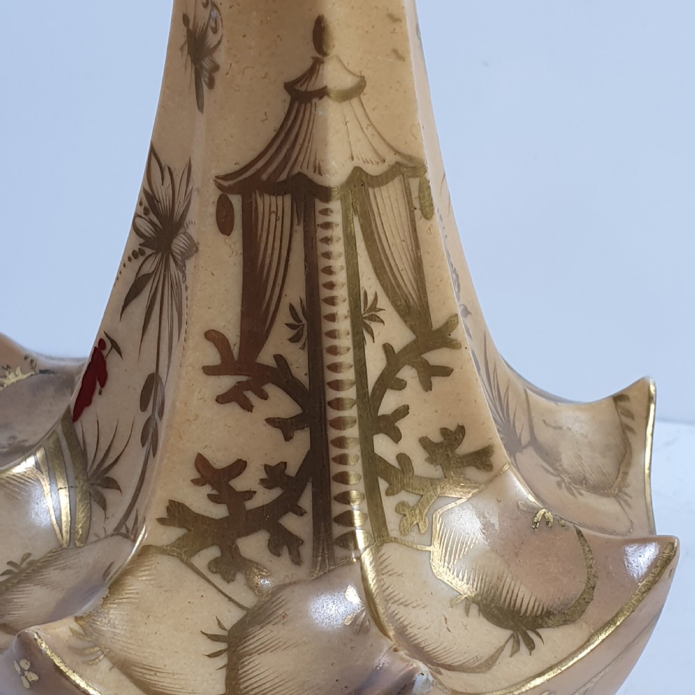 Rare  Large Pagoda Shape Porcelain Scent Bottle c1870 View VIII