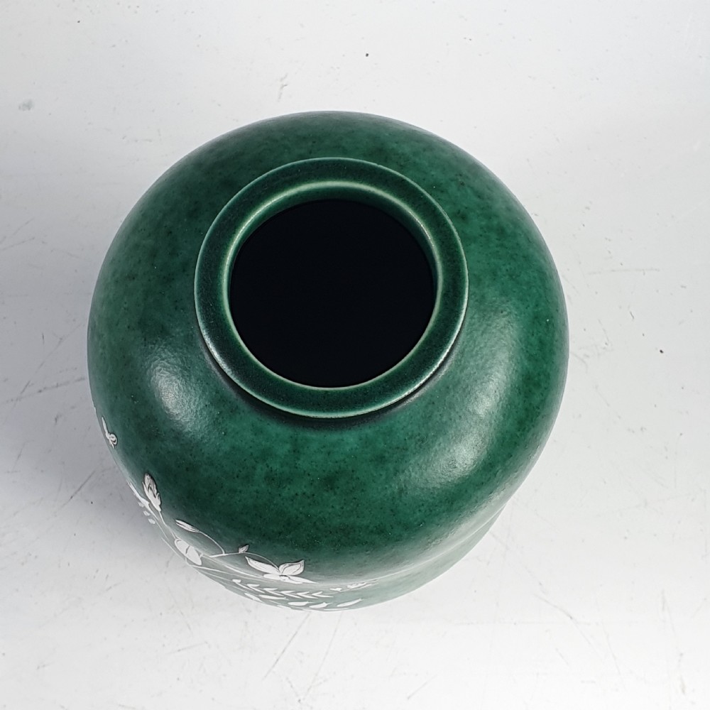 1930-40's Gustavsberg Argenta Sweden Pottery Vase View VI