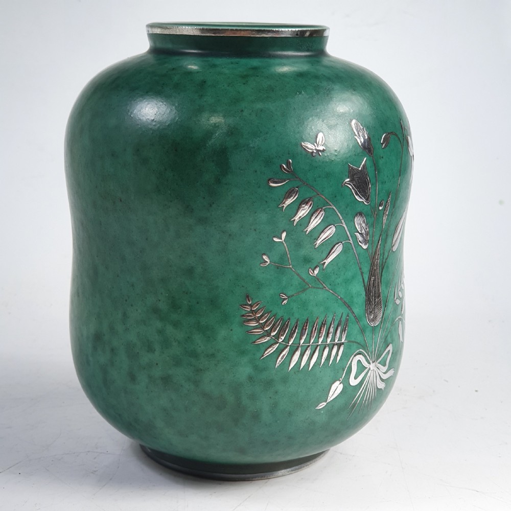 1930-40's Gustavsberg Argenta Sweden Pottery Vase View VII