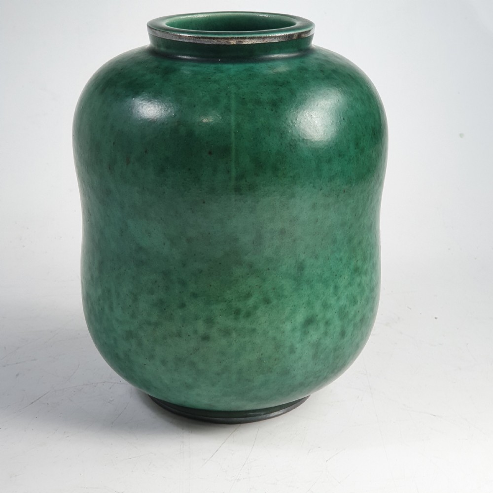 1930-40's Gustavsberg Argenta Sweden Pottery Vase View VIII