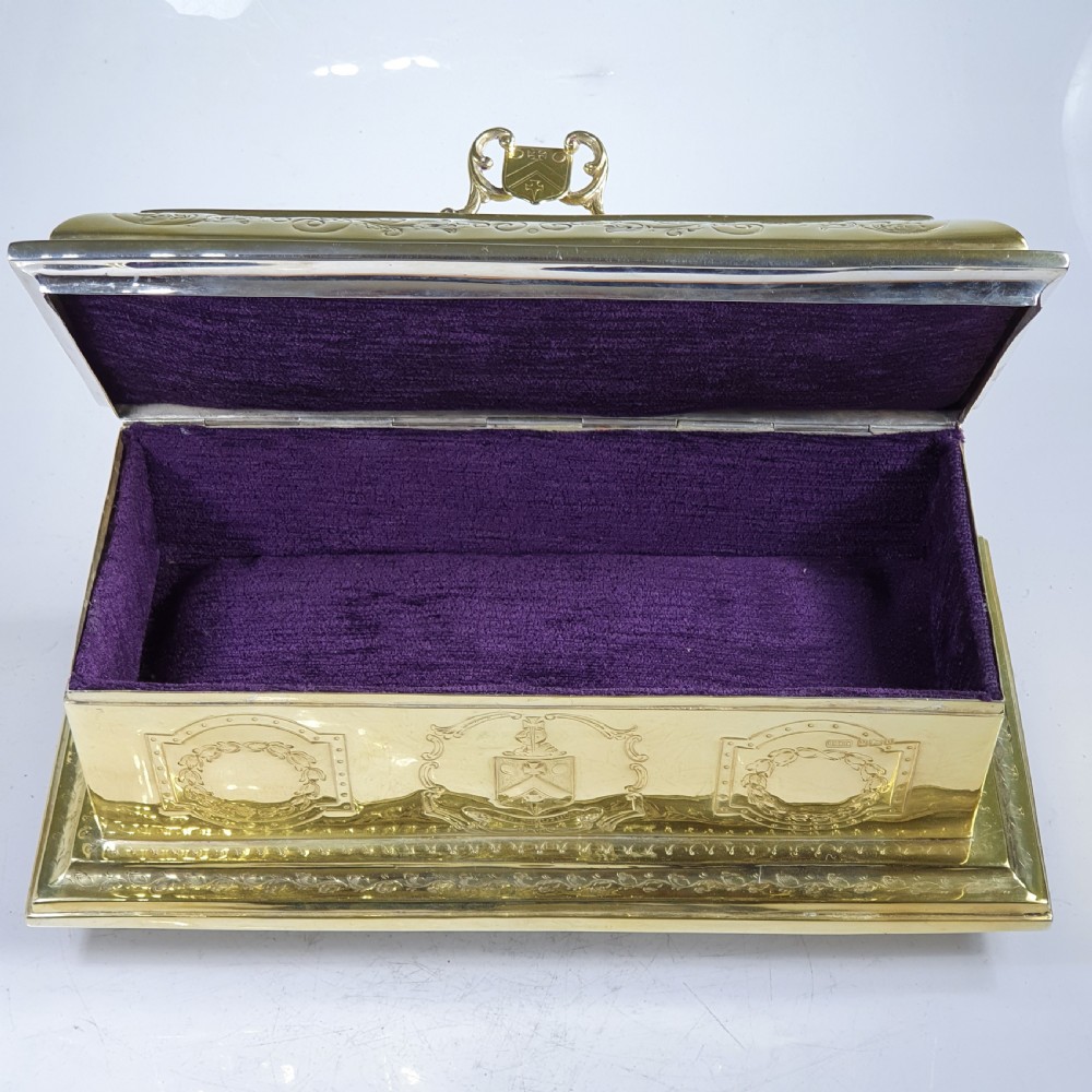 Exceptional Quality Large Silver Gilt Freedom Casket 67ozs Sheff 1906 View III
