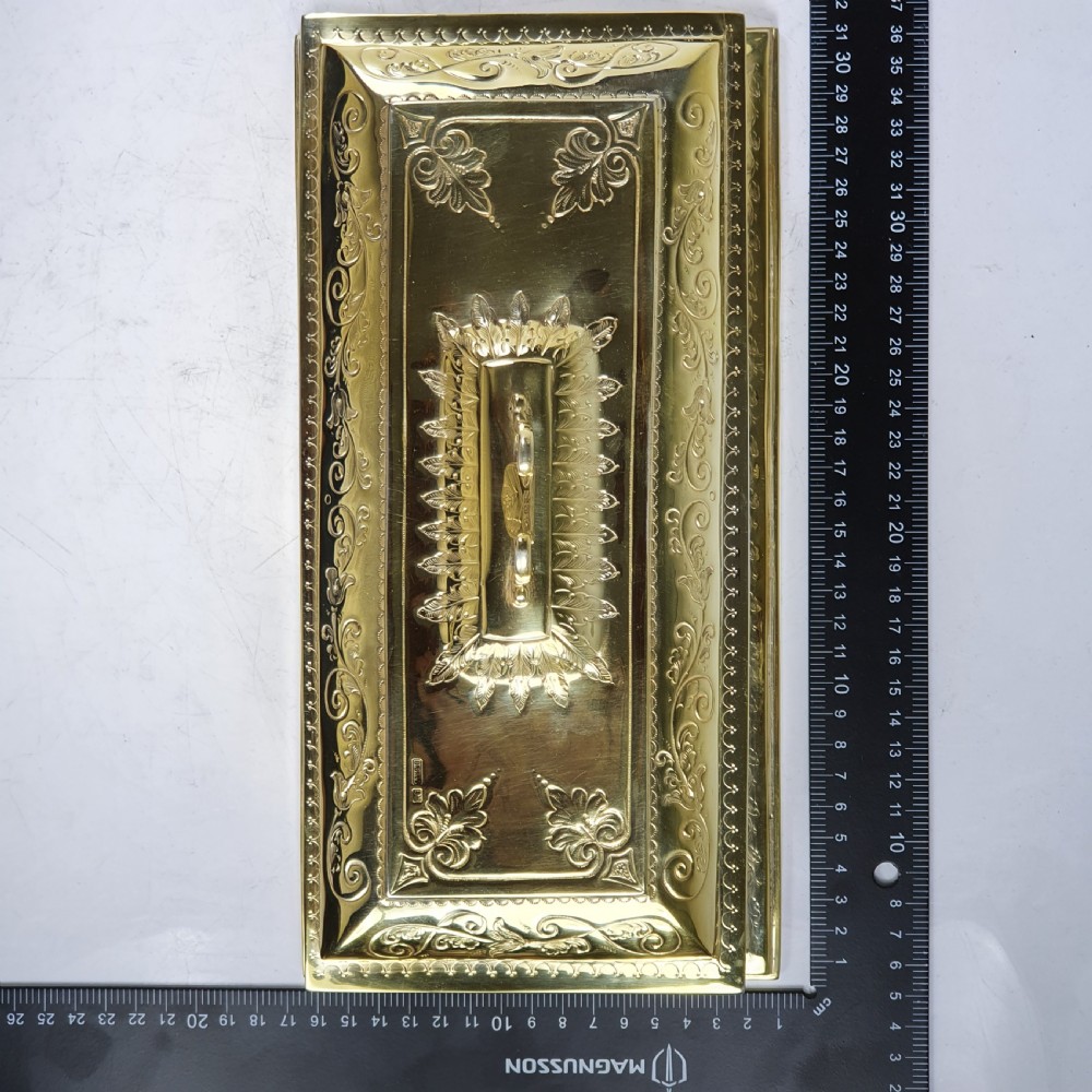 Exceptional Quality Large Silver Gilt Freedom Casket 67ozs Sheff 1906 View XII