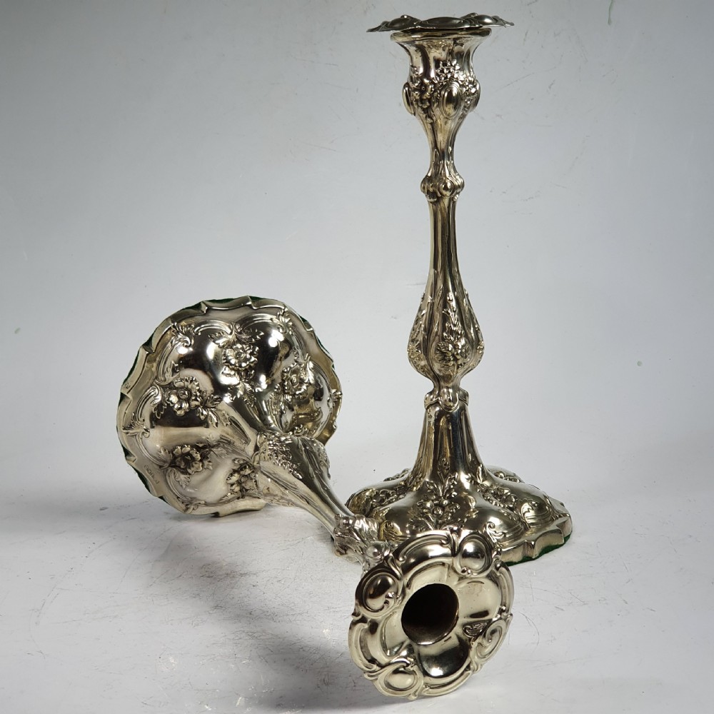 Exceptional Pair of 19thc SP Candlesticks View IV