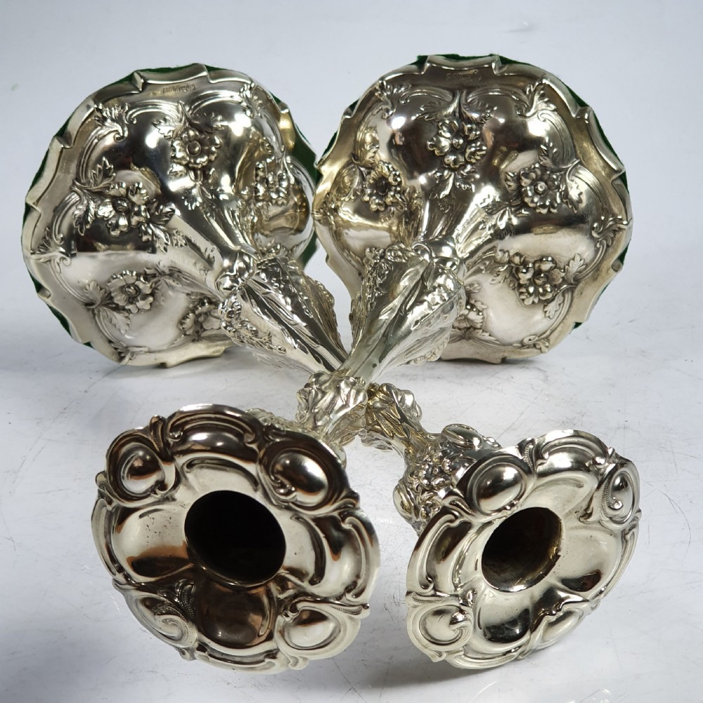 Exceptional Pair of 19thc SP Candlesticks View V