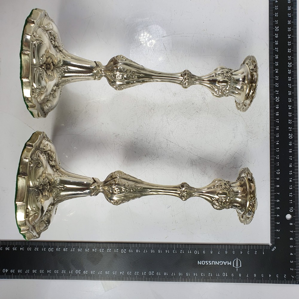 Exceptional Pair of 19thc SP Candlesticks View VI