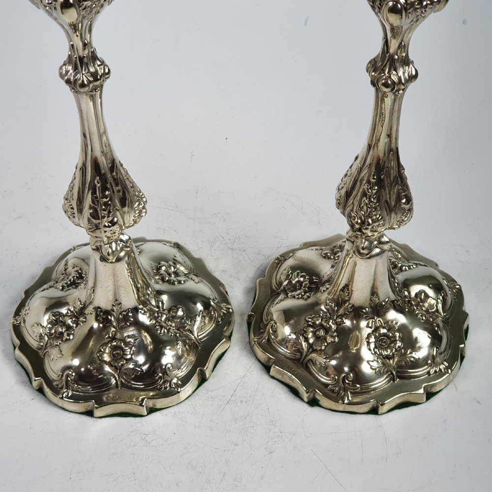 Exceptional Pair of 19thc SP Candlesticks View VII
