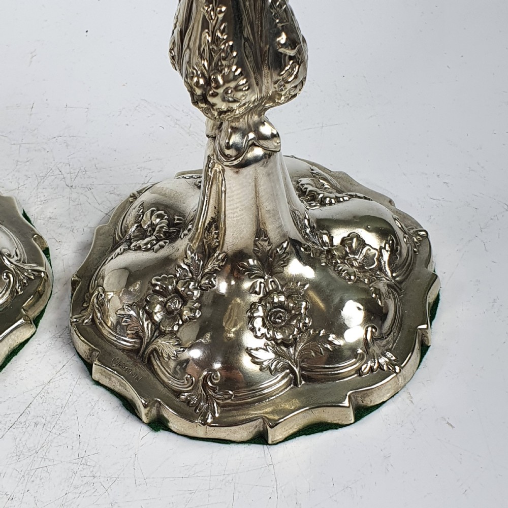 Exceptional Pair of 19thc SP Candlesticks View IX