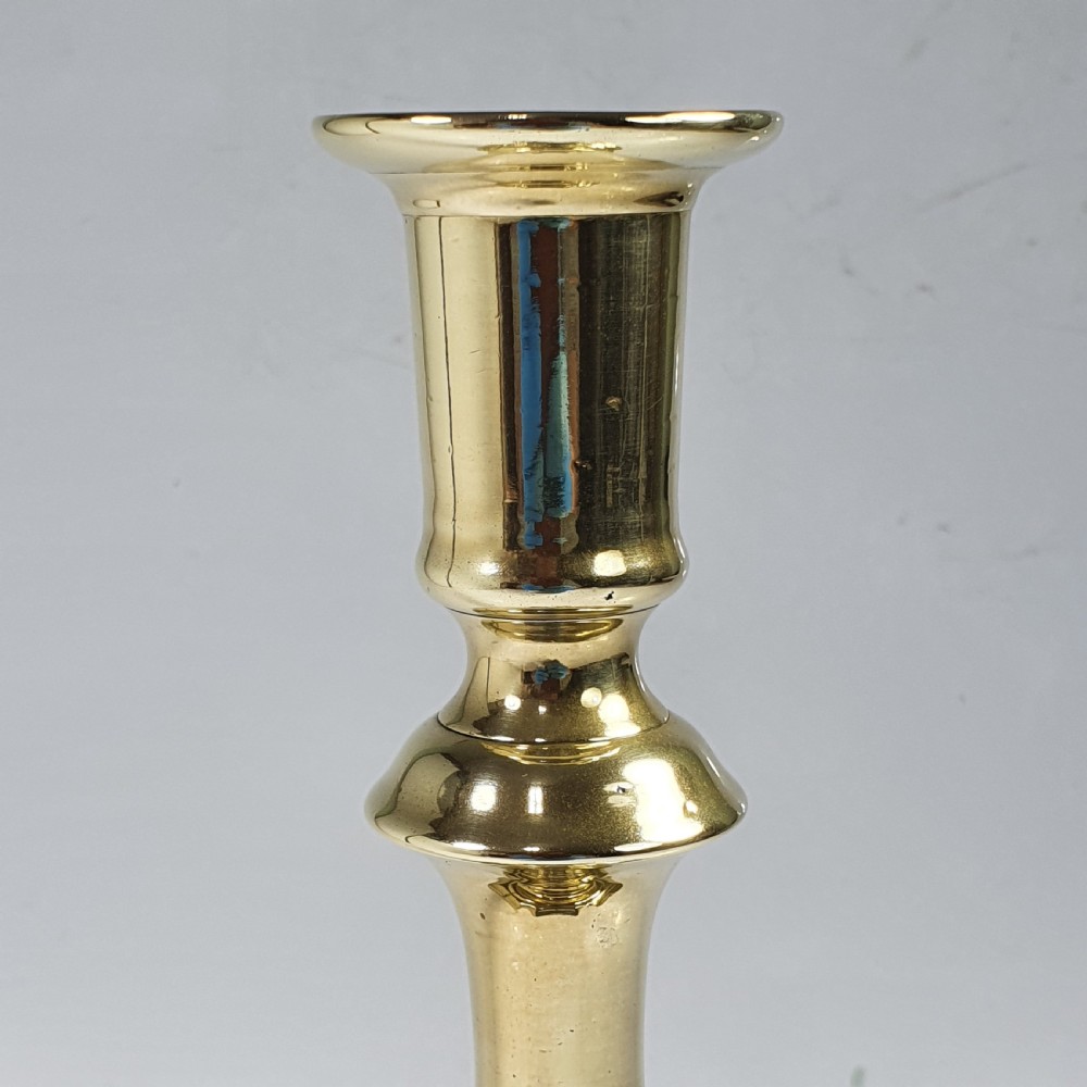 Beautiful Mid 18thc Brass Candlestick View V