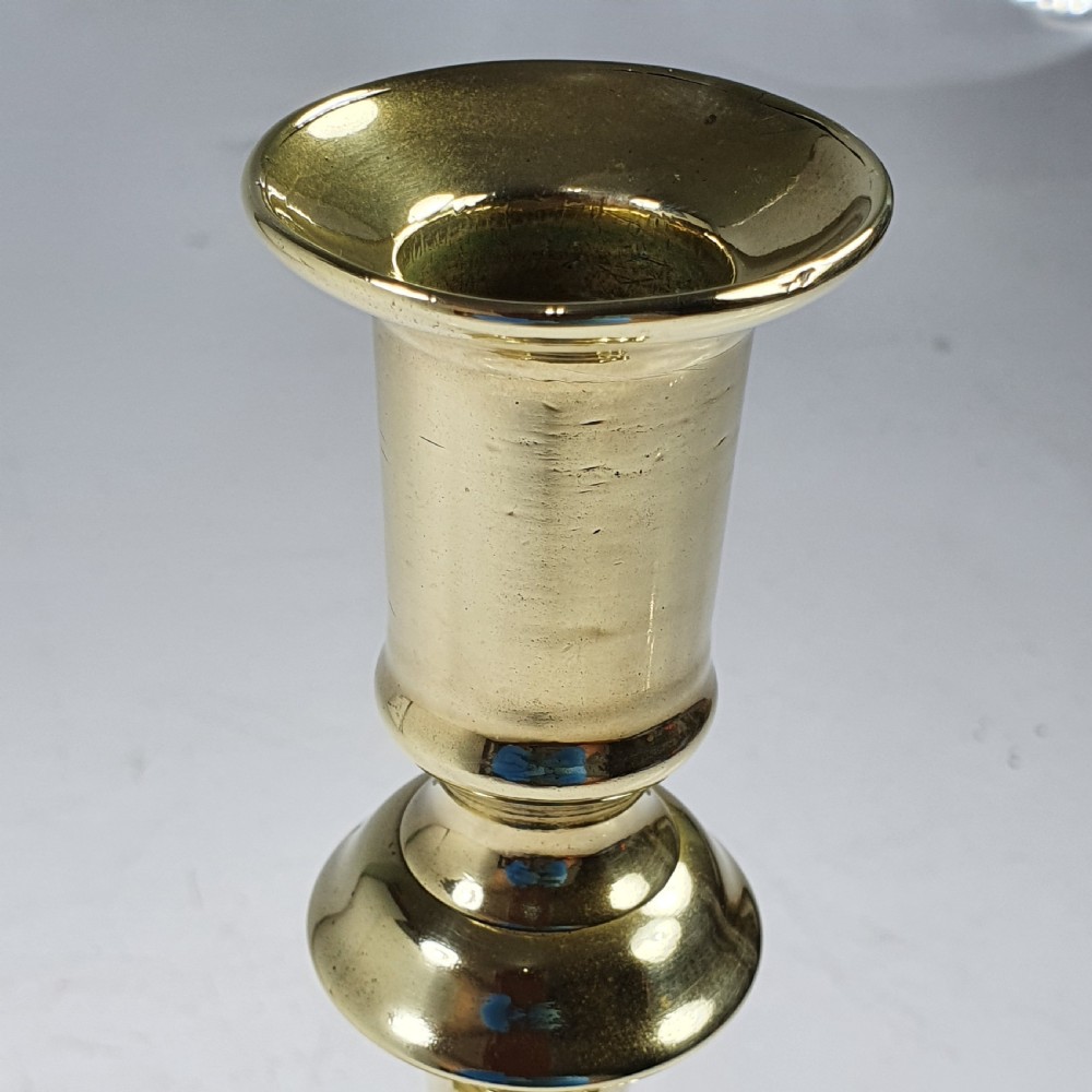 Beautiful Mid 18thc Brass Candlestick View X