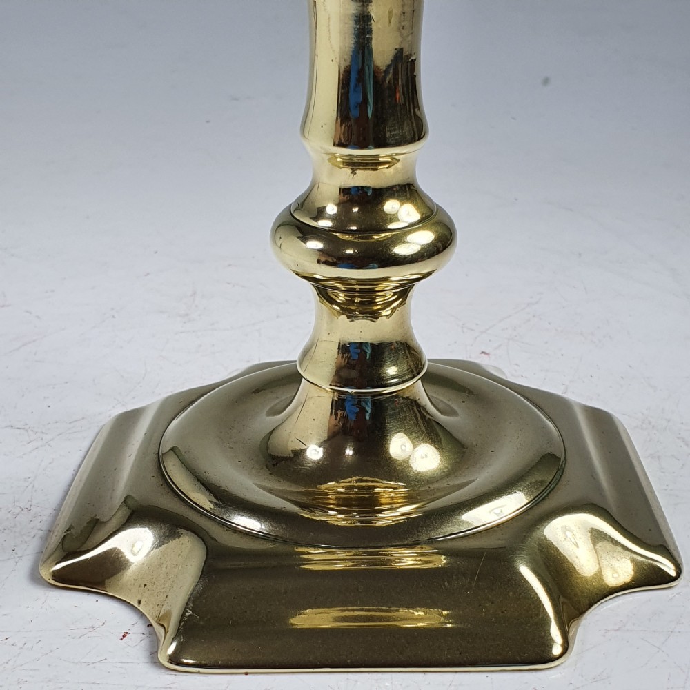 Beautiful Mid 18thc Brass Candlestick View XII