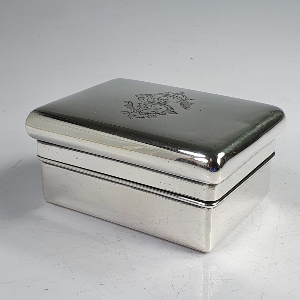 Fine Quality French  Gustave Keller solid hallmarked 950 silver Dresser Box View X