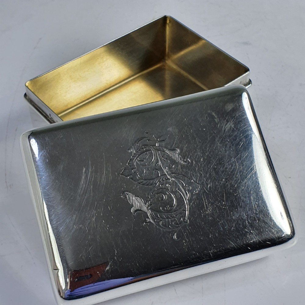 Fine Quality French  Gustave Keller solid hallmarked 950 silver Dresser Box View XIV