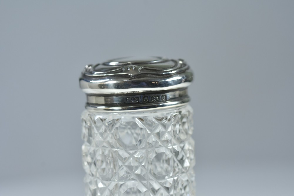 Beautiful Silver Top Secessionist Dressing Table Jar 1904 View III