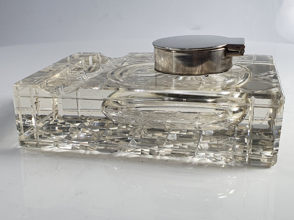 William Hutton & Son Silver & Cut Glass Ink Standish 1905 View II