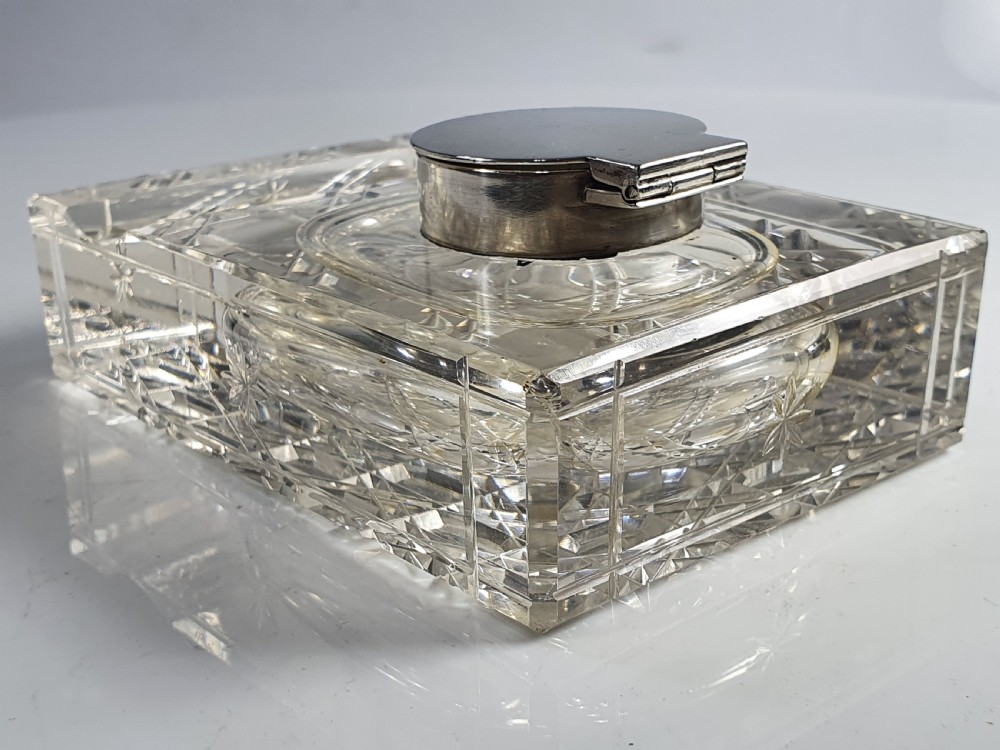 William Hutton & Son Silver & Cut Glass Ink Standish 1905 View III