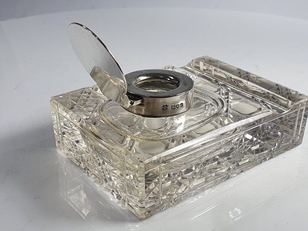 William Hutton & Son Silver & Cut Glass Ink Standish 1905 View IV