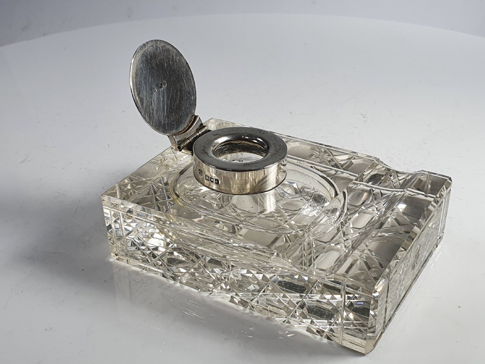 William Hutton & Son Silver & Cut Glass Ink Standish 1905 View VI