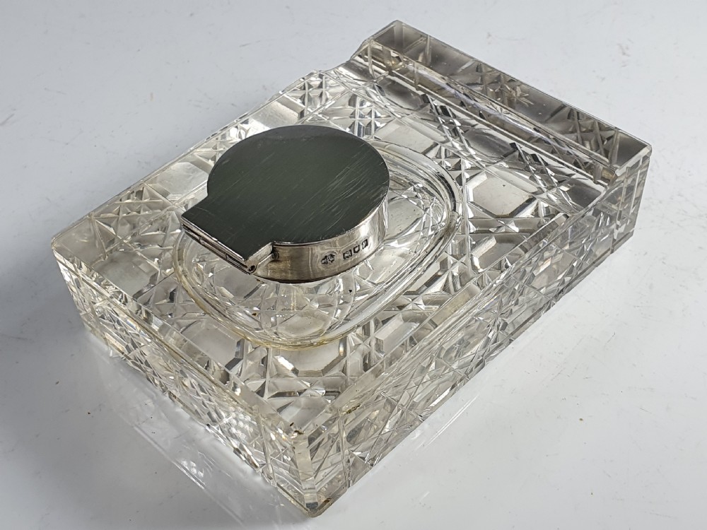William Hutton & Son Silver & Cut Glass Ink Standish 1905 View VIII