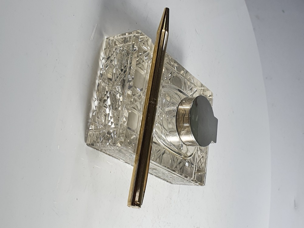 William Hutton & Son Silver & Cut Glass Ink Standish 1905 View IX