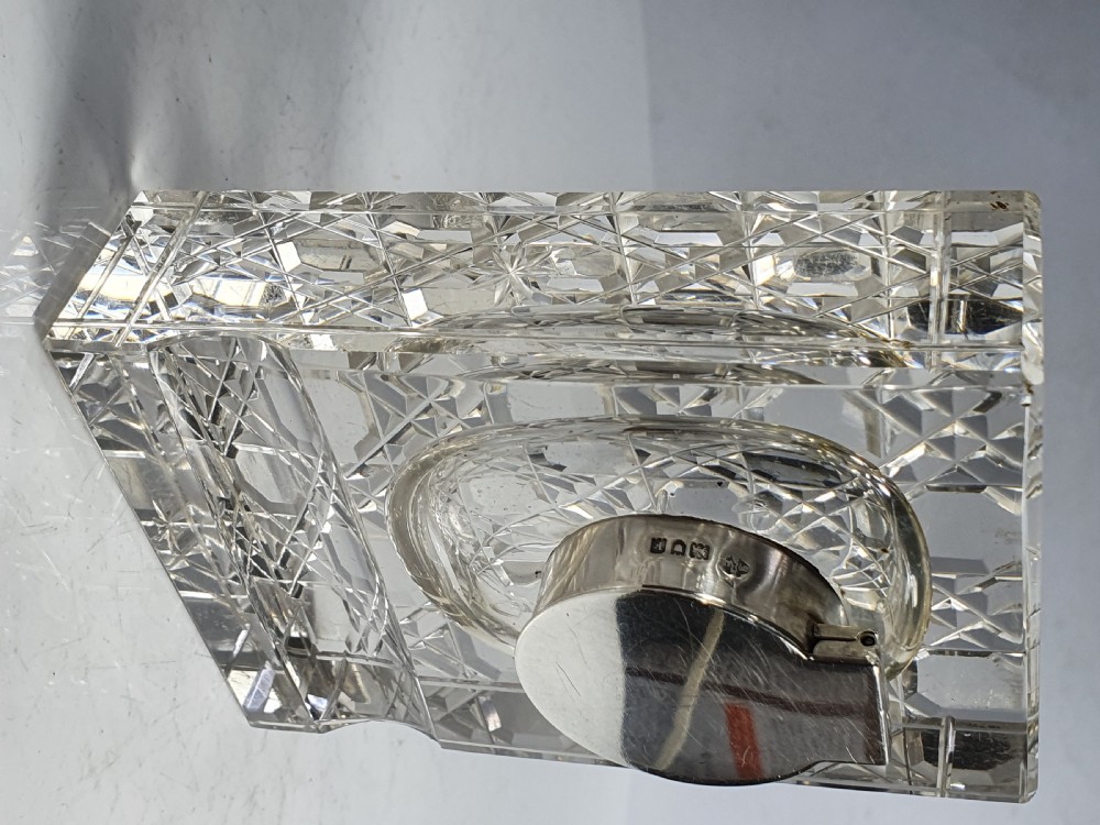 William Hutton & Son Silver & Cut Glass Ink Standish 1905 View X