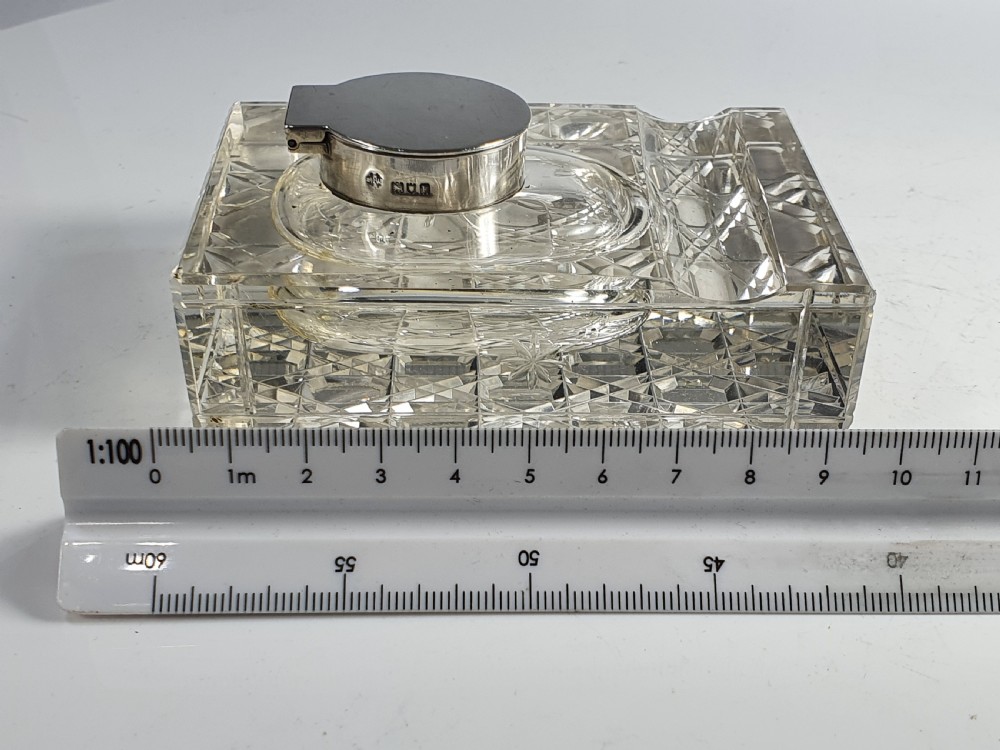 William Hutton & Son Silver & Cut Glass Ink Standish 1905 View XIII