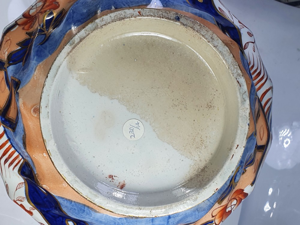 Monumental Imari Ironstone Tureen, inner Lid & Cover c1820 - 32cm Wide View X