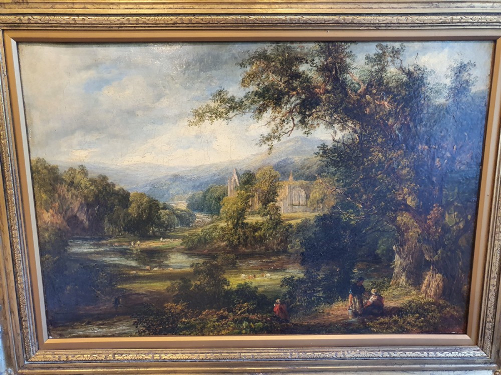 Exceptional Quality 19th  Century English School Oil on Canvas - Bolton Priory View II
