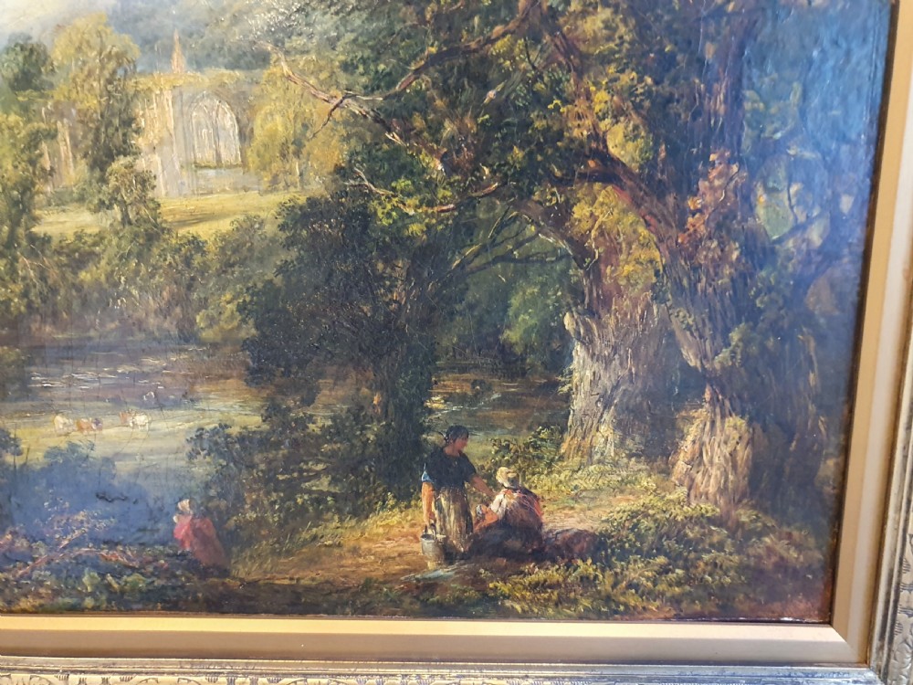 Exceptional Quality 19th  Century English School Oil on Canvas - Bolton Priory View III
