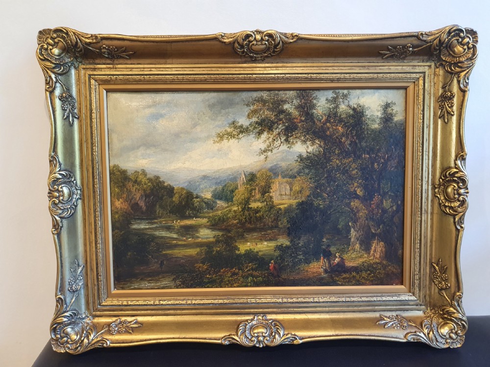 Exceptional Quality 19th  Century English School Oil on Canvas - Bolton Priory View IV