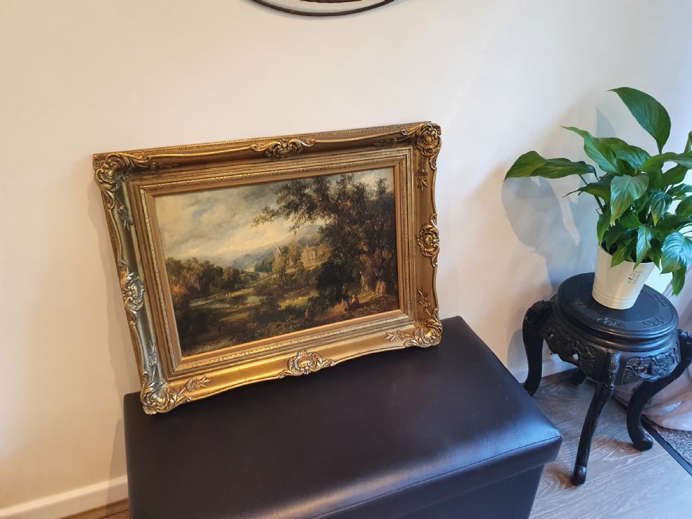 Exceptional Quality 19th  Century English School Oil on Canvas - Bolton Priory View VI