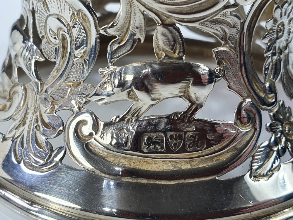 Superb Quality Antique Sterling Silver Dish Ring Nathan & Hayes c1908 View V