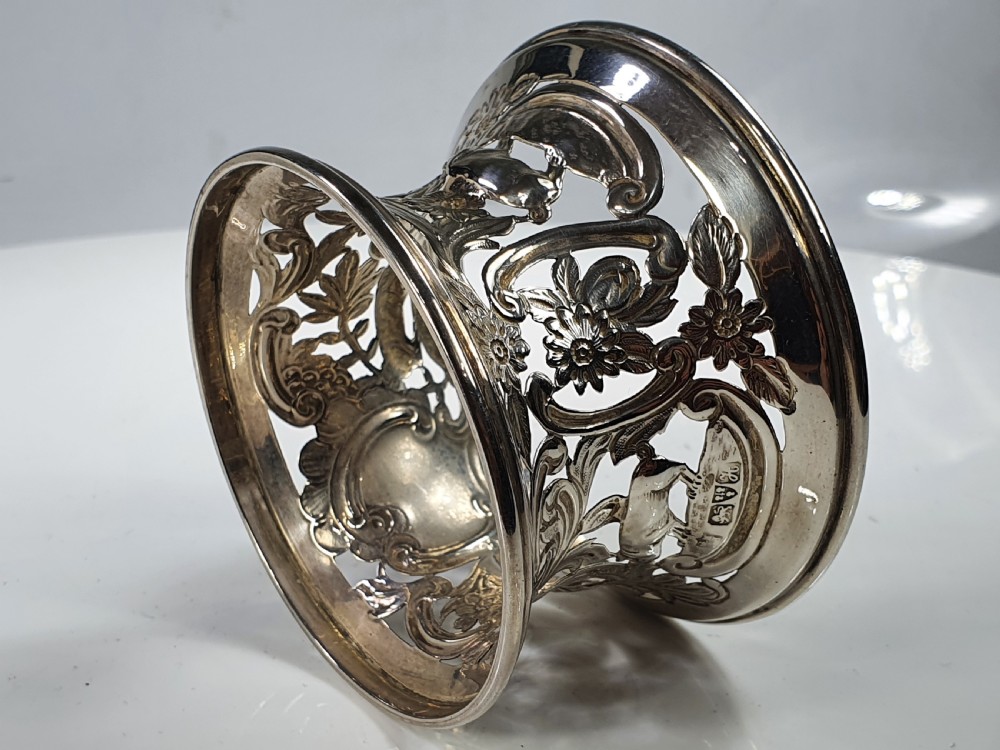 Superb Quality Antique Sterling Silver Dish Ring Nathan & Hayes c1908 View VI
