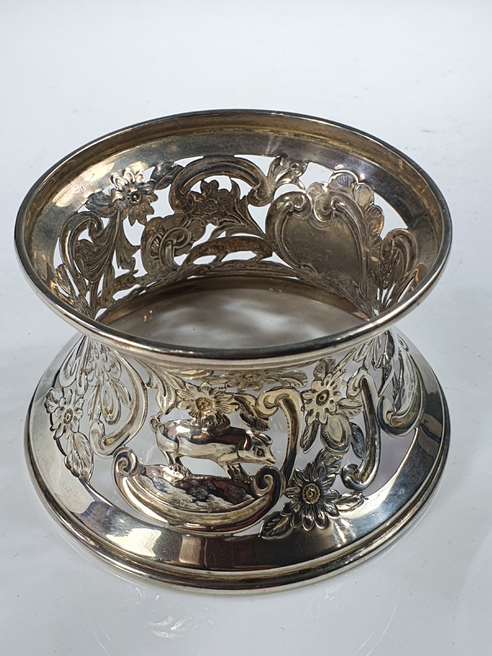 Superb Quality Antique Sterling Silver Dish Ring Nathan & Hayes c1908 View VIII
