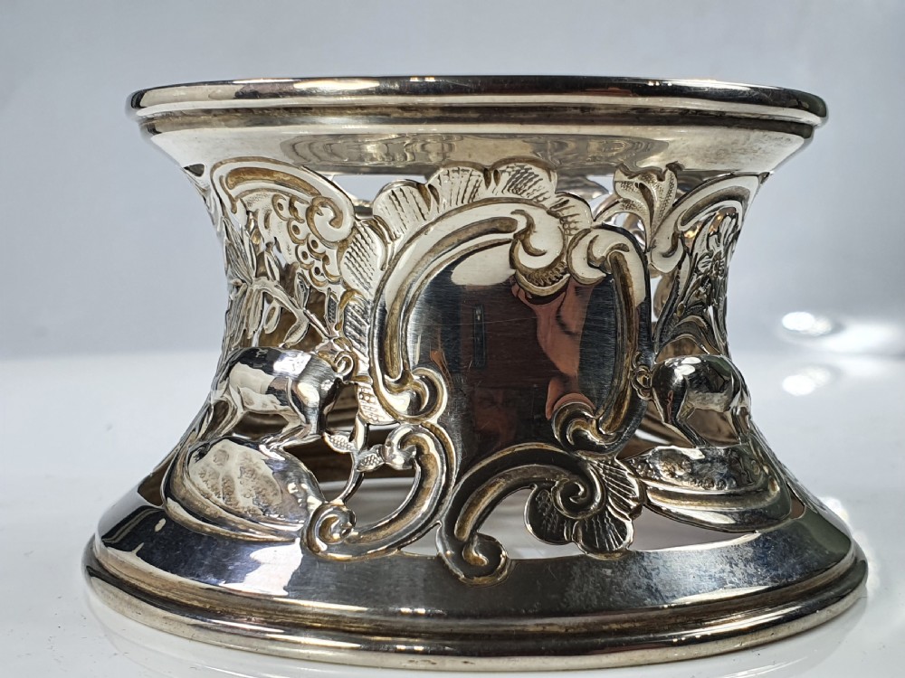 Superb Quality Antique Sterling Silver Dish Ring Nathan & Hayes c1908 View IX