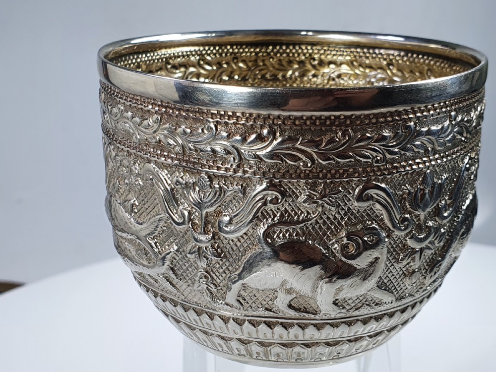 Superb Quality Large Charles Stuart Harris Silver Sugar Basin 1882 View VI