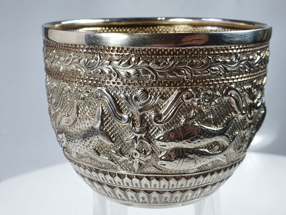 Superb Quality Large Charles Stuart Harris Silver Sugar Basin 1882 View IX