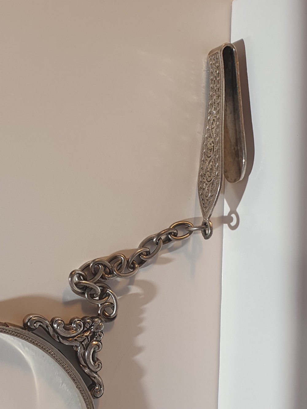 Rare & Unusual Levi & Salaman Victorian Silver String Holder 1876 View III