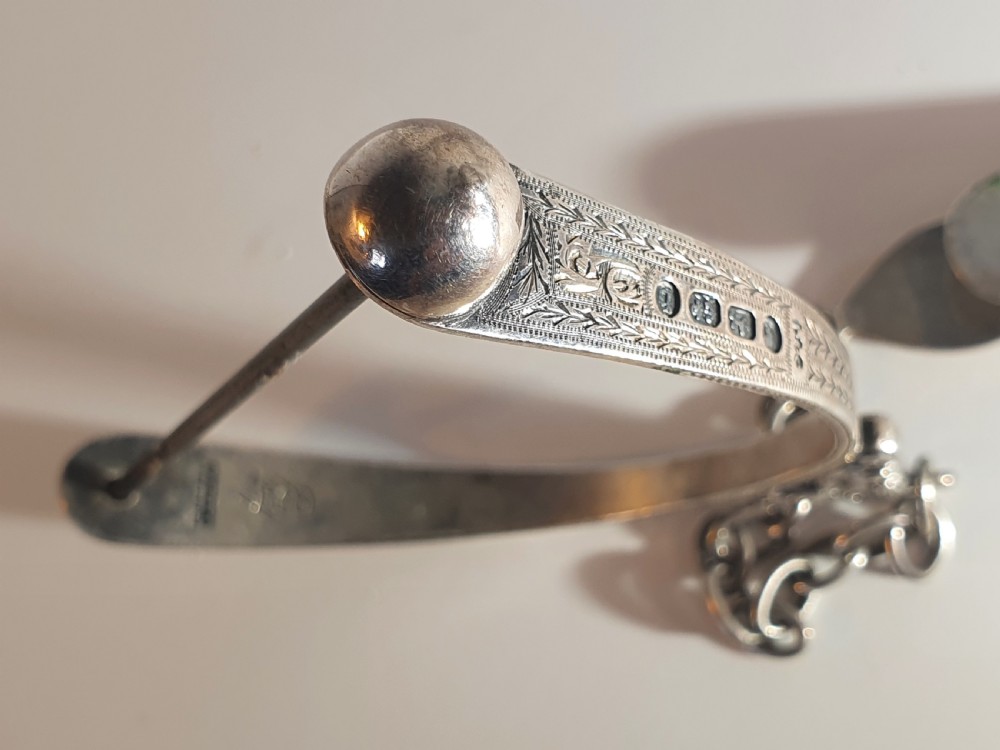 Rare & Unusual Levi & Salaman Victorian Silver String Holder 1876 View V