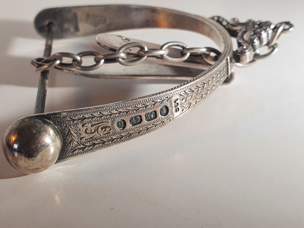 Rare & Unusual Levi & Salaman Victorian Silver String Holder 1876