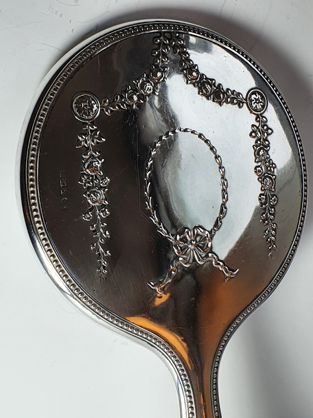 Exceptional Quality Large Silver Hand Mirror 1911 View II