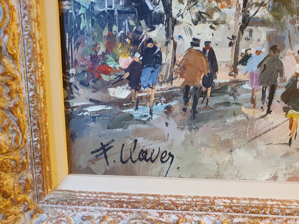Beautiful Francois Claver Vibrant French Oil on Canvas c1950 View IV