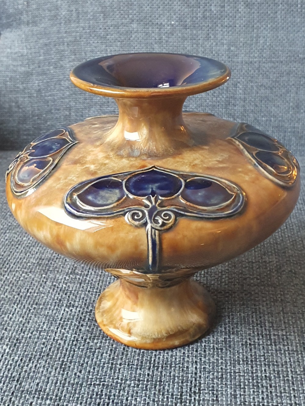 Attractive Royal Doulton Arts & Crafts Vase c1905 View IV