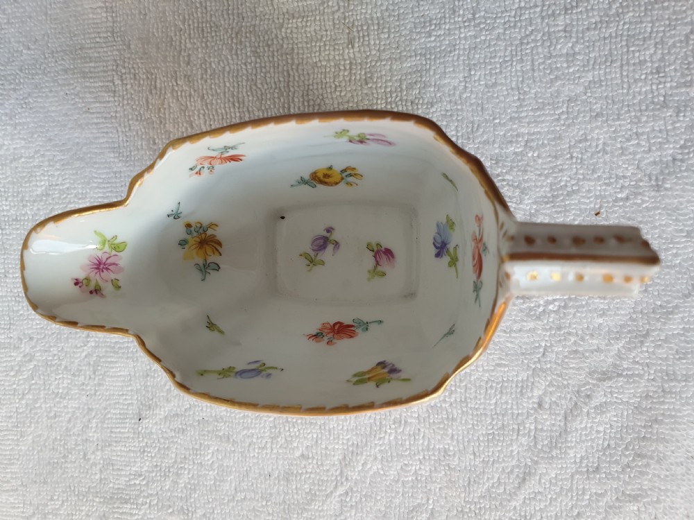 Late 19thc Dresden Florally Painted Milk Jug View III