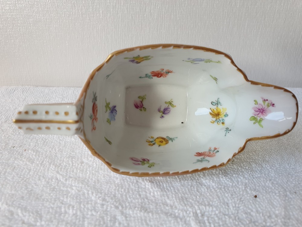 Late 19thc Dresden Florally Painted Milk Jug View VII