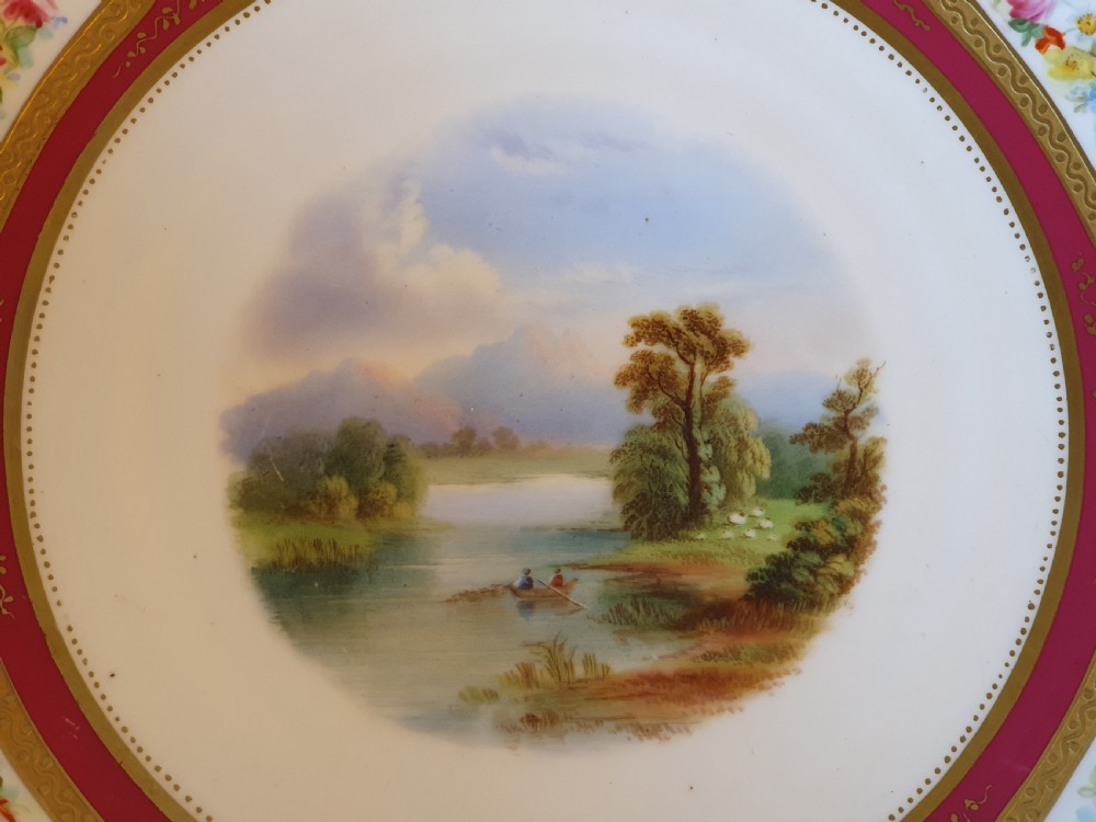Fine R.G.Scrivener Hand Painted Cabinet Plate c1870 View II