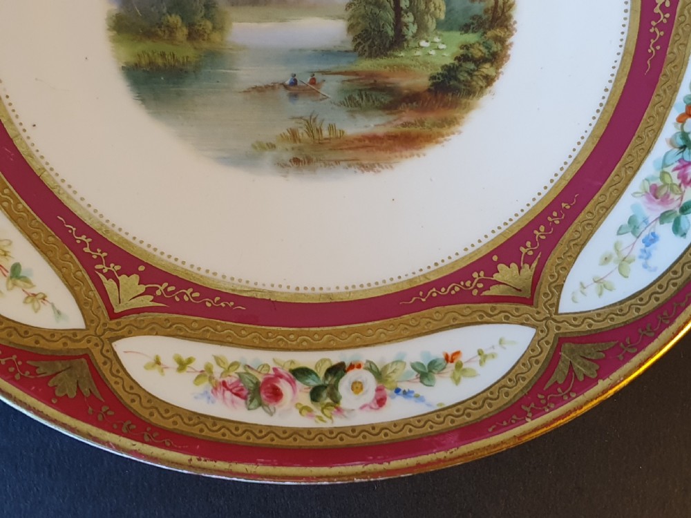 Fine R.G.Scrivener Hand Painted Cabinet Plate c1870 View III