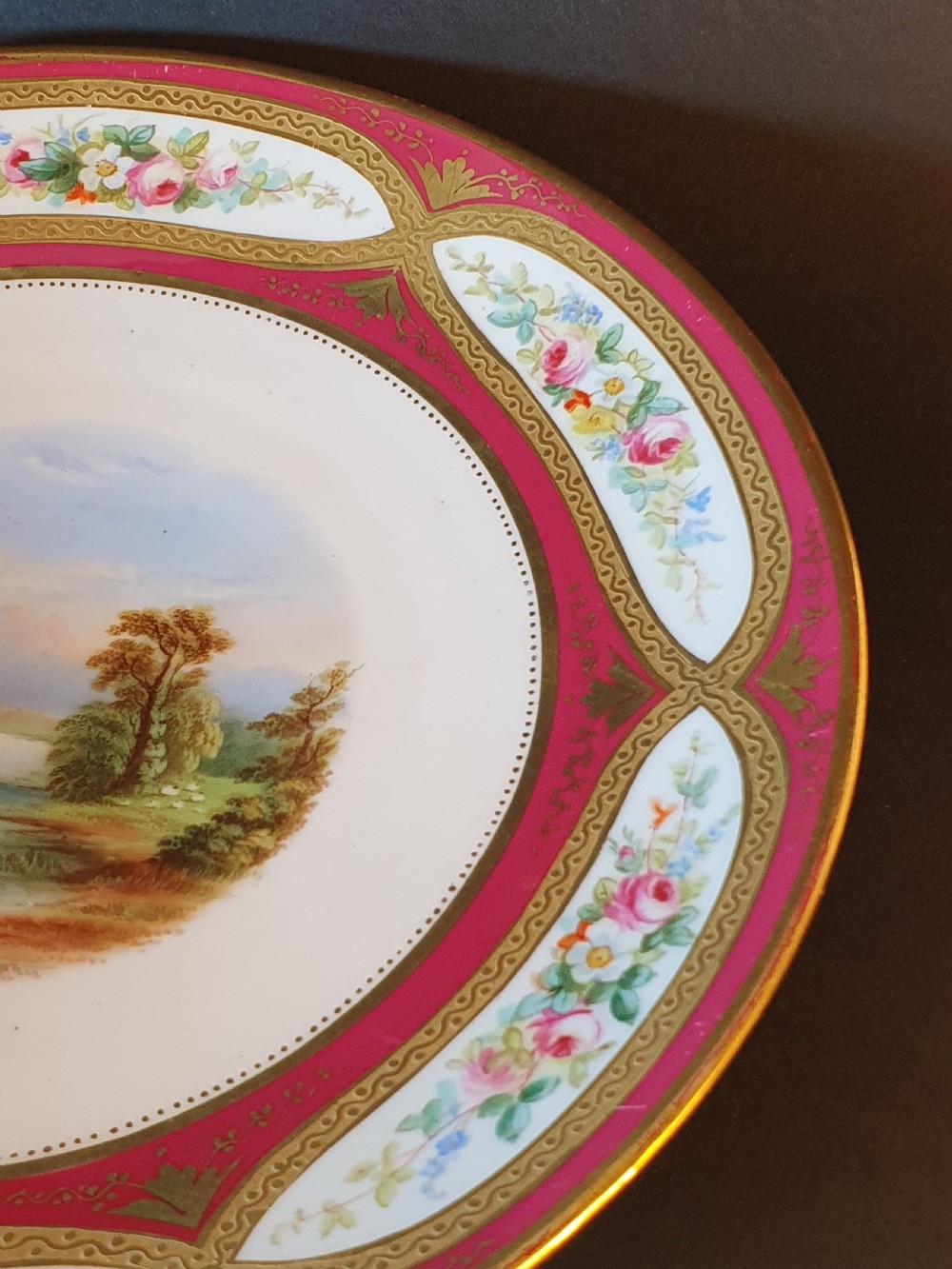 Fine R.G.Scrivener Hand Painted Cabinet Plate c1870 View IV