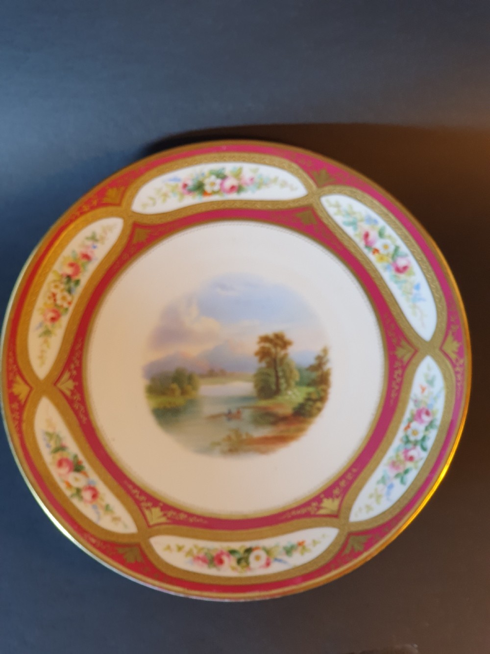 Fine R.G.Scrivener Hand Painted Cabinet Plate c1870 View V